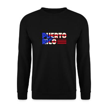 Patriotic Vintage Porto Rico Flag Rican - Sweat-shirt Unisexe - noir - Devant - Alina (178cm) & Michal (187cm)