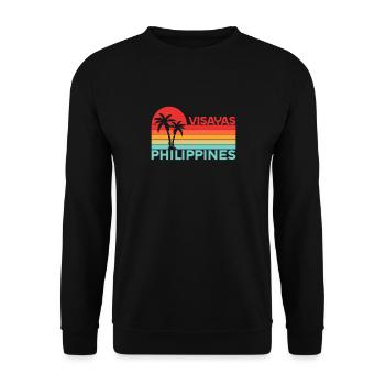 Vintage Holiday Trip Visayas Philippines Asia - Unisex Sweatshirt - black - Front - Alina (178cm) & Michal (187cm)