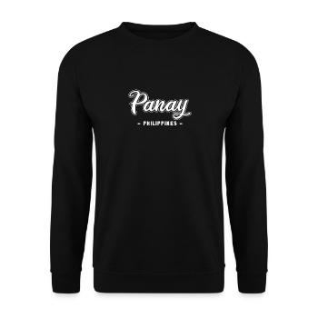 Vintage Urlaub Reise Panay Philippinen Asien - Unisex Pullover - Schwarz - Vorne - Alina (178cm) & Michal (187cm)