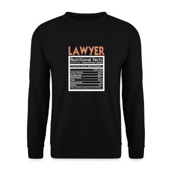 Faits nutritionnels amusants d’un avocat efficace - Sweat-shirt Unisexe - noir - Devant - Alina (178cm) & Michal (187cm)