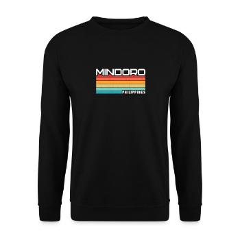 Vintage Holiday Trip Mindoro Philippines Asia - Unisex Sweatshirt - black - Front - Alina (178cm) & Michal (187cm)