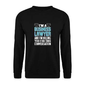 Je suis un avocat d’affaires Cool Drôle T-Shirt Cadeau - Sweat-shirt Unisexe - noir - Devant - Alina (178cm) & Michal (187cm)