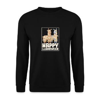Eerily creepy spooky funny Halloween - Unisex Sweatshirt - black - Front - Alina (178cm) & Michal (187cm)