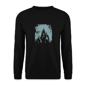 Mountains Retro Design - Unisex Sweatshirt - black - Front - Alina (178cm) & Michal (187cm)