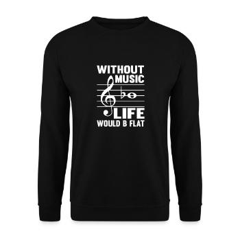 Lustiger Klavier Piano Flügel Spruch für Pianist - Unisex Pullover - Schwarz - Vorne - Alina (178cm) & Michal (187cm)