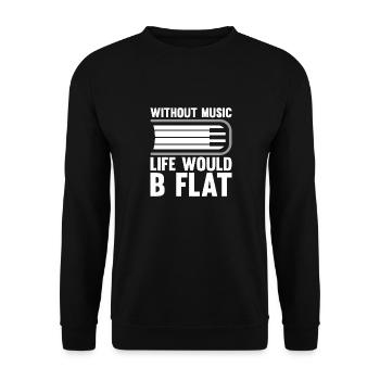 Lustiger Klavier Piano Flügel Spruch für Pianist - Unisex Pullover - Schwarz - Vorne - Alina (178cm) & Michal (187cm)