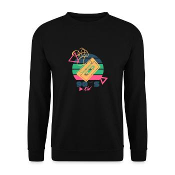 90s Kid - Unisex Pullover - Schwarz - Vorne - Alina (178cm) & Michal (187cm)