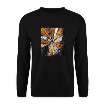 flower - Unisex Sweatshirt - black - Front - Alina (178cm) & Michal (187cm)