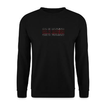 San Mateo California Im USA Rainbow Gemacht - Unisex Pullover - Schwarz - Vorne - Alina (178cm) & Michal (187cm)