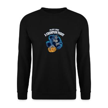 Jouez au basketball comme un champion aujourd’hui - Sweat-shirt Unisexe - noir - Devant - Alina (178cm) & Michal (187cm)