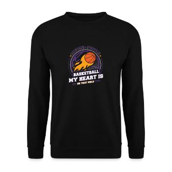 Norwalk California Basketball Ist Auf Diesem Feld - Unisex Pullover - Schwarz - Vorne - Alina (178cm) & Michal (187cm)