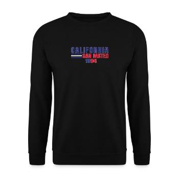 San Mateo California Im USA Rainbow Gemacht - Unisex Pullover - Schwarz - Vorne - Alina (178cm) & Michal (187cm)