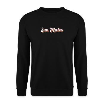 San Mateo California Im USA Rainbow Gemacht - Unisex Pullover - Schwarz - Vorne - Alina (178cm) & Michal (187cm)