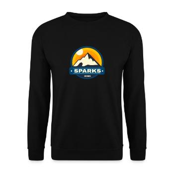 Sparks Nevada Mountains Wildlife Park City Nature - Unisex Pullover - Schwarz - Vorne - Alina (178cm) & Michal (187cm)