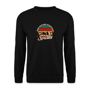 Hike Nature Mountain Sparks Park Nevada Explorer - Unisex Pullover - Schwarz - Vorne - Alina (178cm) & Michal (187cm)