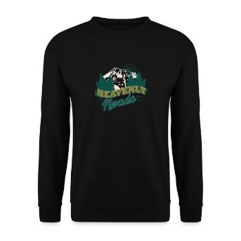 Himmlisches Nevada-Forscher Wanderungs-Gebirgs - Unisex Pullover - Schwarz - Vorne - Alina (178cm) & Michal (187cm)