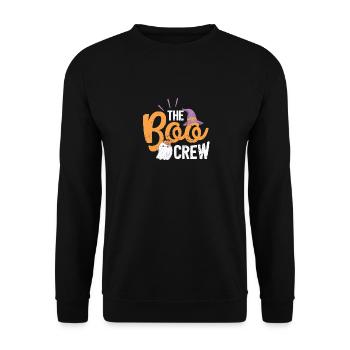 Passendes Halloween-Pärchen Hexe Gespenst The Boo - Unisex Pullover - Schwarz - Vorne - Alina (178cm) & Michal (187cm)