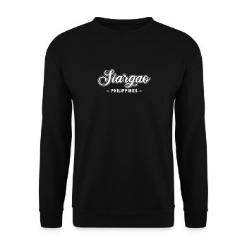 Vintage Urlaub Reise Siargao Philippinen Asien - Unisex Pullover - Schwarz - Vorne - Alina (178cm) & Michal (187cm)