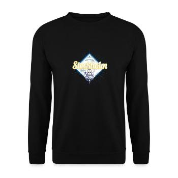 Stockholm Capitale Suède Viking Retro - Sweat-shirt Unisexe - noir - Devant - Alina (178cm) & Michal (187cm)