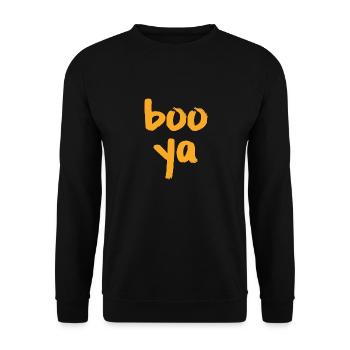 Halloween Ghost Ghost Ghost Spirit Boo Costume - Unisex Sweatshirt - black - Front - Alina (178cm) & Michal (187cm)