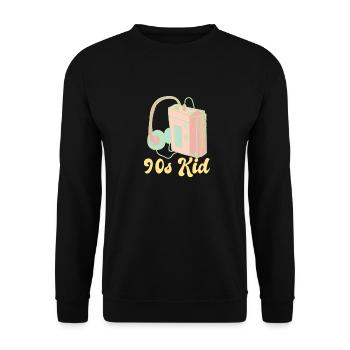 Enfant des années 90 - Sweat-shirt Unisexe - noir - Devant - Alina (178cm) & Michal (187cm)