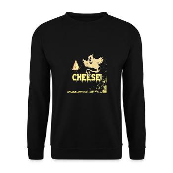 Spooky Ghost Cheese - Unisex Sweatshirt - black - Front - Alina (178cm) & Michal (187cm)