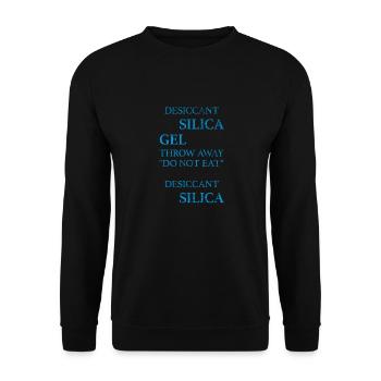 Gel de silice déshydratant Meme Ne pas manger de - Sweat-shirt Unisexe - noir - Devant - Alina (178cm) & Michal (187cm)