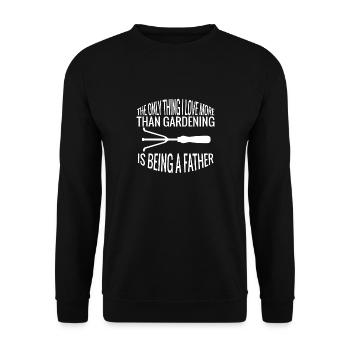 Gärtner Vater Geschenk Dad Garten Hobbygärtner - Unisex Pullover - Schwarz - Vorne - Alina (178cm) & Michal (187cm)