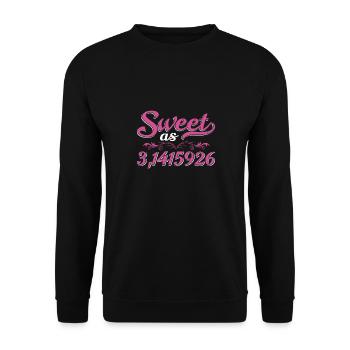 Süß Wie Kuchen 3. 1415926 Funny Math Science Geek - Unisex Pullover - Schwarz - Vorne - Alina (178cm) & Michal (187cm)
