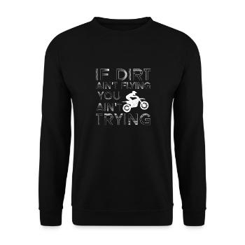 Vintage, Wenn Dreck Nicht Flieg - Unisex Pullover - Schwarz - Vorne - Alina (178cm) & Michal (187cm)