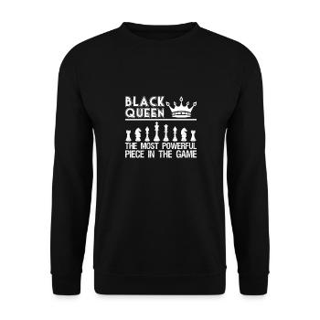 Black Queen The Most Powerful African-American - Unisex Sweatshirt - black - Front - Alina (178cm) & Michal (187cm)