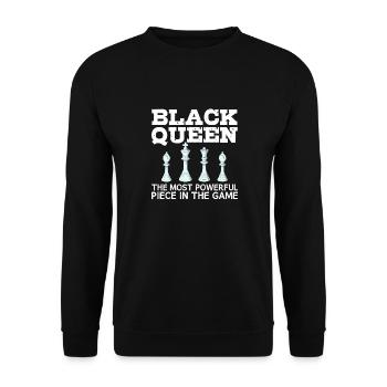 Black Queen Chess Fière histoire afro-américaine - Sweat-shirt Unisexe - noir - Devant - Alina (178cm) & Michal (187cm)