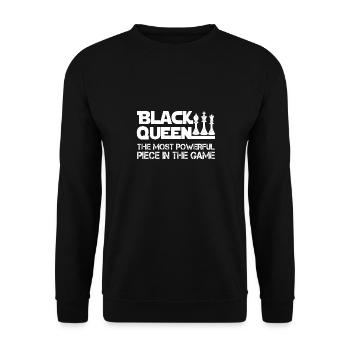 Afro-Américaine Fière Reine Noire La Plus Puissante - Sweat-shirt Unisexe - noir - Devant - Alina (178cm) & Michal (187cm)