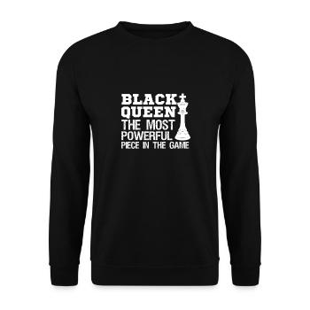 Black Queen The Most Powerful Figure - Unisex Sweatshirt - black - Front - Alina (178cm) & Michal (187cm)