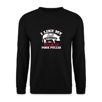 J’aime My Butt, The Funny Grill Bbq - Sweat-shirt Unisexe - noir - Devant - Alina (178cm) & Michal (187cm)