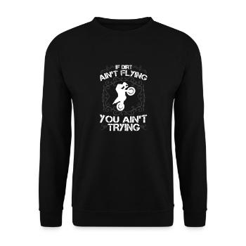 Vintage, Wenn Dreck Nicht Flieg - Unisex Pullover - Schwarz - Vorne - Alina (178cm) & Michal (187cm)