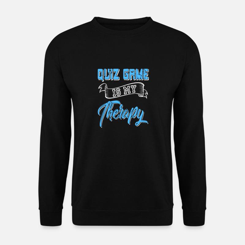 Retro Vintage Quiz Game Is My Therapy Awesome - Unisex Pullover - Schwarz