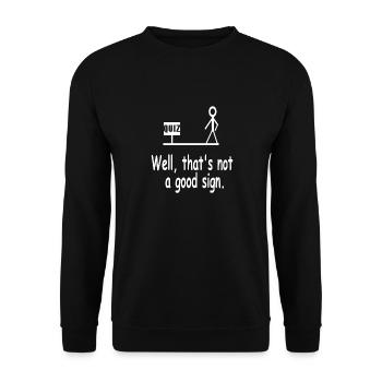 QUIZ Well That's Not A Good Sign Cool Funny - Unisex Sweatshirt - black - Front - Alina (178cm) & Michal (187cm)
