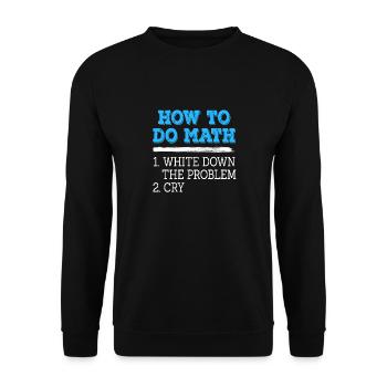Comment faire Math List Rétro Vintage Drôle T-Shirt - Sweat-shirt Unisexe - noir - Devant - Alina (178cm) & Michal (187cm)