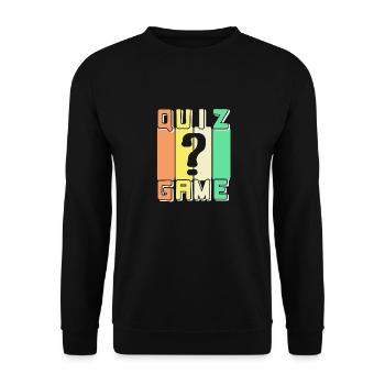 Awesome Retro Vintage QUIZ GAME Designs T-Shirt - Unisex Sweatshirt - black - Front - Alina (178cm) & Michal (187cm)