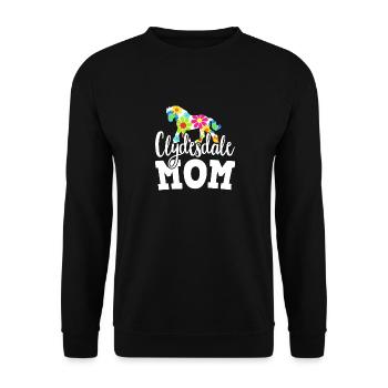 Clydesdale Horse Draft Horse Motif - Sweat-shirt Unisexe - noir - Devant - Alina (178cm) & Michal (187cm)