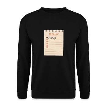To do List - Unisex Sweatshirt - black - Front - Alina (178cm) & Michal (187cm)