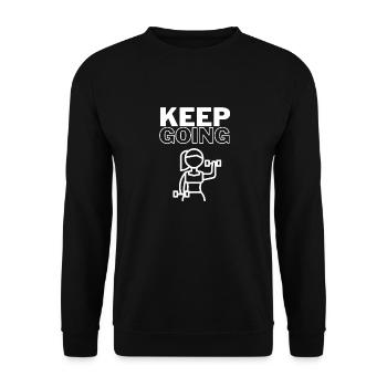 Keep Going - Unisex Sweatshirt - black - Front - Alina (178cm) & Michal (187cm)