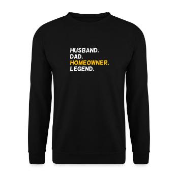 Mari Papa Propriétaire Légende - Sweat-shirt Unisexe - noir - Devant - Alina (178cm) & Michal (187cm)