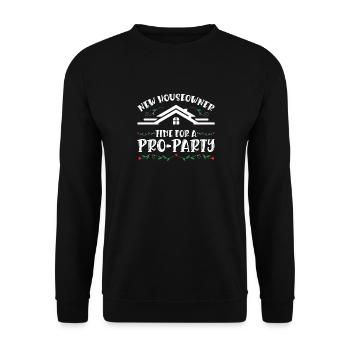 Le temps d’un nouveau propriétaire pour une fête pro - Sweat-shirt Unisexe - noir - Devant - Alina (178cm) & Michal (187cm)
