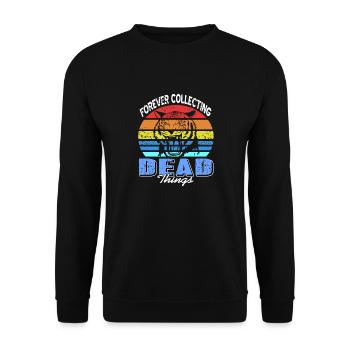 Collectionner pour toujours des choses mortes Rétro Vintage - Sweat-shirt Unisexe - noir - Devant - Alina (178cm) & Michal (187cm)