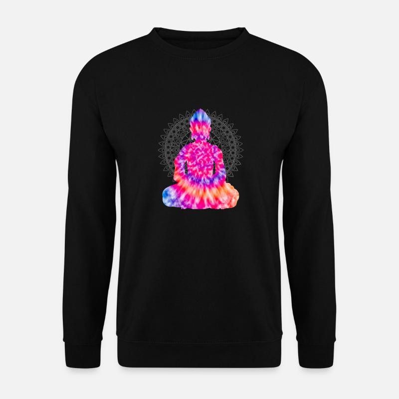 Buddha TieDye - Unisex Pullover - Schwarz