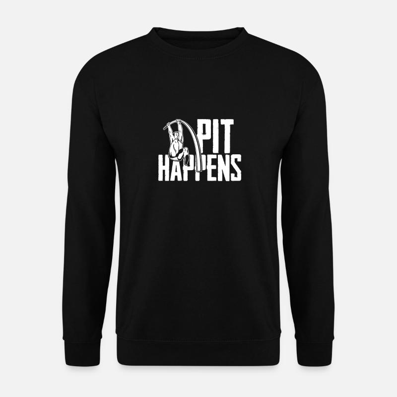 Pit Happens Fun Saut à la perche - Sweat-shirt Unisexe - noir