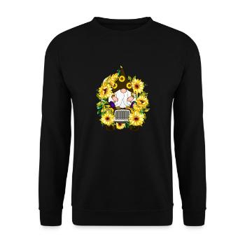 Sunflower Truck Gnome - Unisex Sweatshirt - black - Front - Alina (178cm) & Michal (187cm)