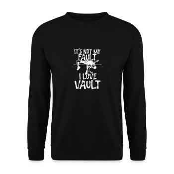 It's Not My Fault I Love To Vault Pole Vaulting - Unisex Sweatshirt - black - Front - Alina (178cm) & Michal (187cm)